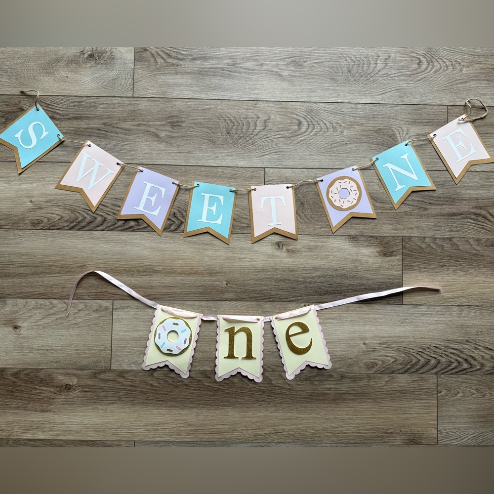 🎂“Sweet One” First Birthday Banner and Highchair Banner